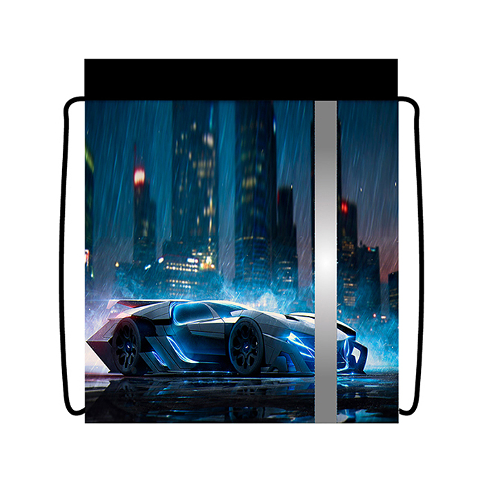 Сумка для сменной обуви Элит, ткань, дизан, с сеткой и светоотражающей полосой "Гонка в городе" 2024