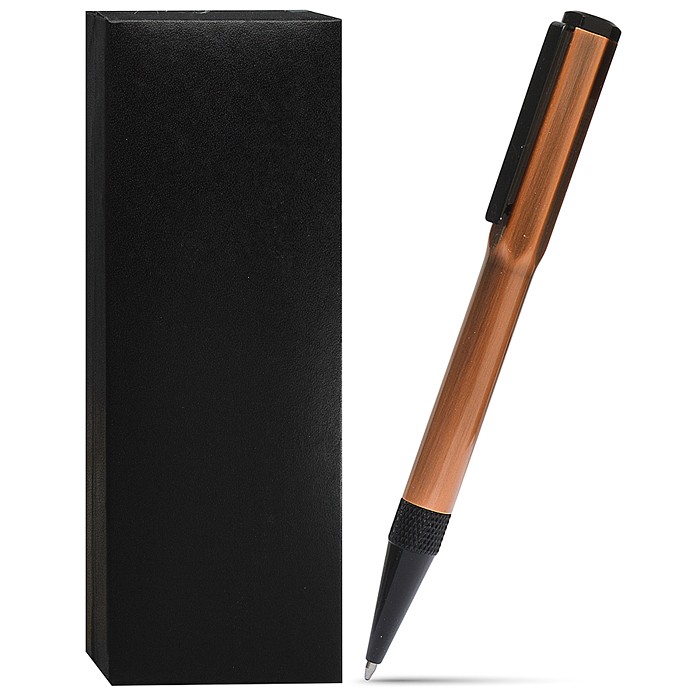 Ручка шариковая с поворотным механизмом Matt RG, Синяя, пулевидный пиш.узел 0,7 мм, корпус металличе