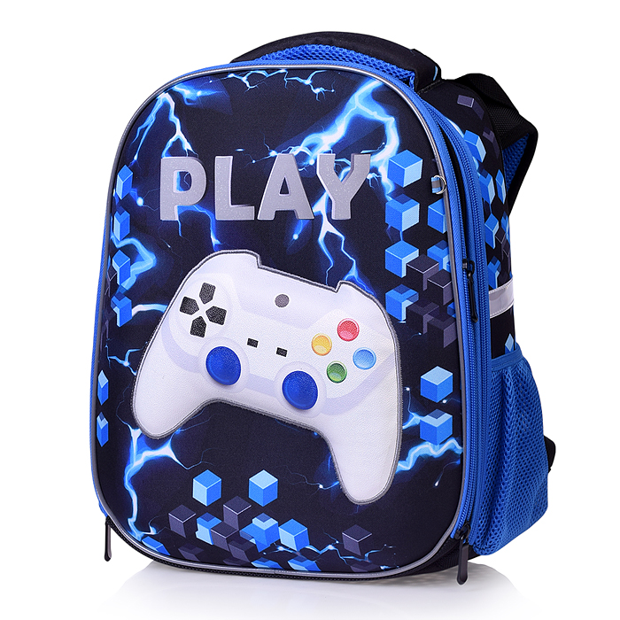 Рюкзак каркасный, Play, формованный из полимеров, материал: нейлон, полиэстер, полноцветная печа