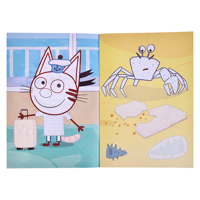 Фото к товару Книга приклей-ка "Три кота и море Приключения на море" Книга приклей-ка "Три кота и море Приключения на море"