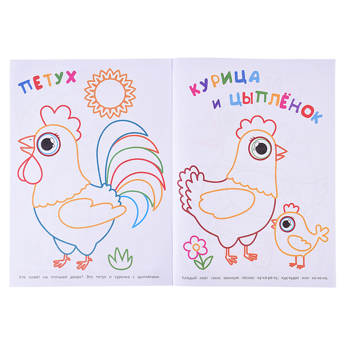 Фото к товару Кто живёт на ферме? Первая раскраска. 2+ Кто живёт на ферме? Первая раскраска. 2+