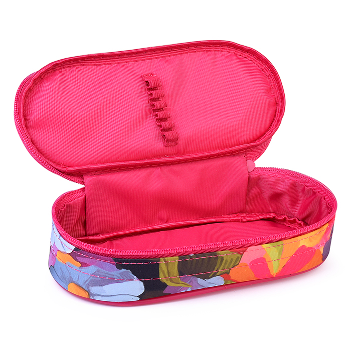 Фото к товару Пенал корпусный овальный "Кот в цветах" размер 210*85*50 мм. Пенал корпусный овальный "Кот в цветах" размер 210*85*50 мм.