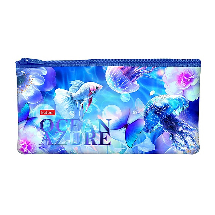 Пенал 205х110мм., на молнии мягкий "АкваМагия"