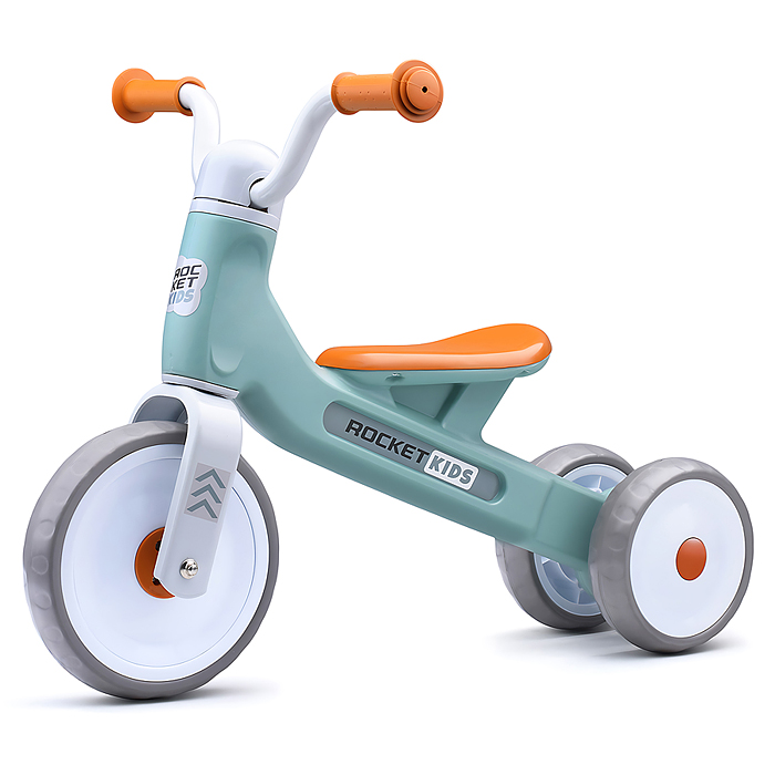 Беговел трехколесный Rocket 133-TQ, колеса EVA, цвет бирюзовый в пакете