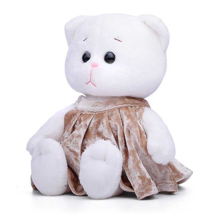 Мышель в Бежевом Бархатном Платье, 20 см, в Коробке