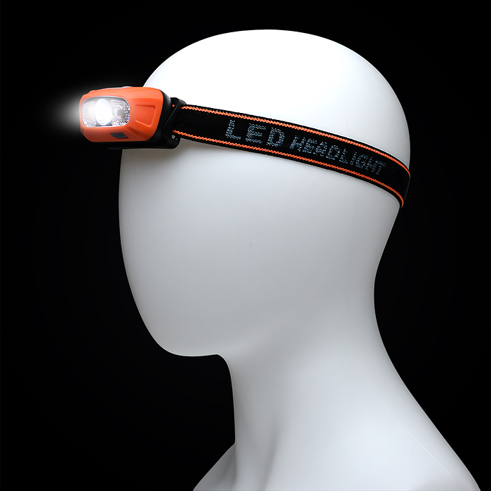 Фото к товару Фонарь налобный 00-6075 аккумуляторный, 400 мАч Фонарь налобный 00-6075 аккумуляторный, 400 мАч