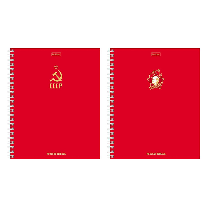 Тетрадь 80л. клетка "Красная тетрадь" А5 на гребне Тетрадь 80л. клетка "Красная тетрадь" А5 на гребне