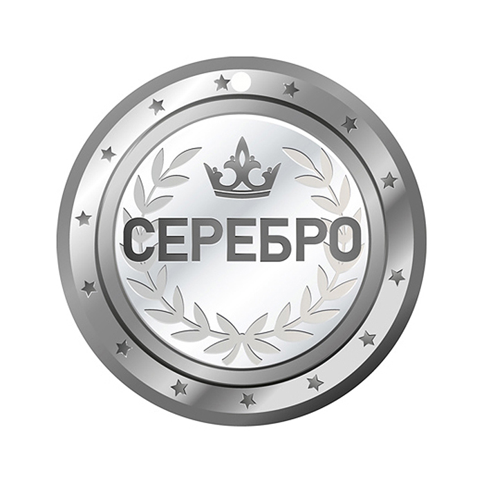 Медаль. Серебро (уф-лак) картон, уф-лак Медаль. Серебро (уф-лак) картон, уф-лак