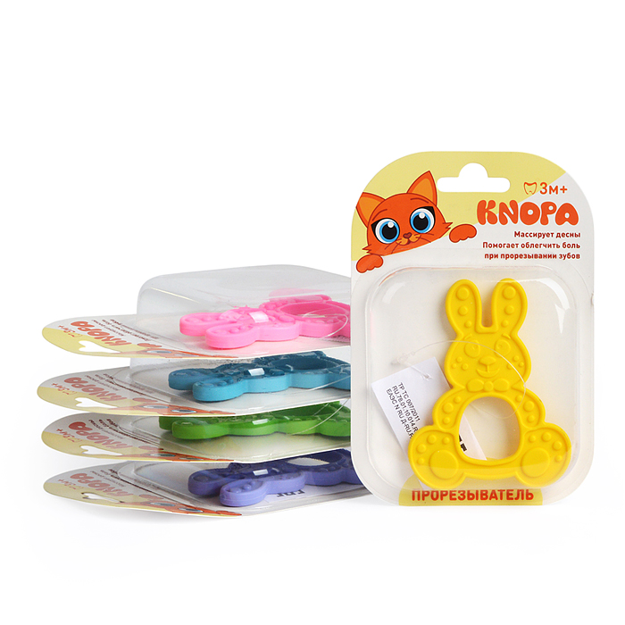 Фото к товару Массажер для десен (прорезыватель) "Зайка" Массажер для десен (прорезыватель) "Зайка"
