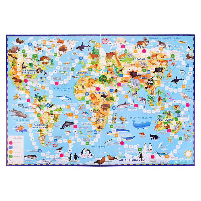 Фото к товару Подарок для самых умных. Животные мира. Книга+Большая раскраска+Игра-ходилка+Карточная игра. Подарок для самых умных. Животные мира. Книга+Большая раскраска+Игра-ходилка+Карточная игра.