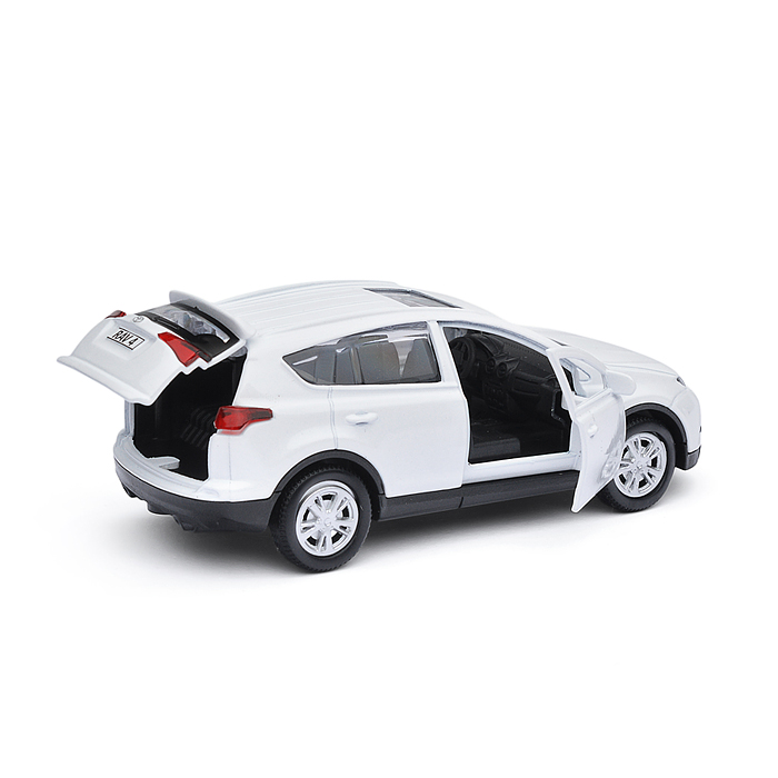 Фото к товару Машина металл Toyota Rav4 12 см, (откр. двери, багаж, белый) инерц., в коробке Машина металл Toyota Rav4 12 см, (откр. двери, багаж, белый) инерц., в коробке
