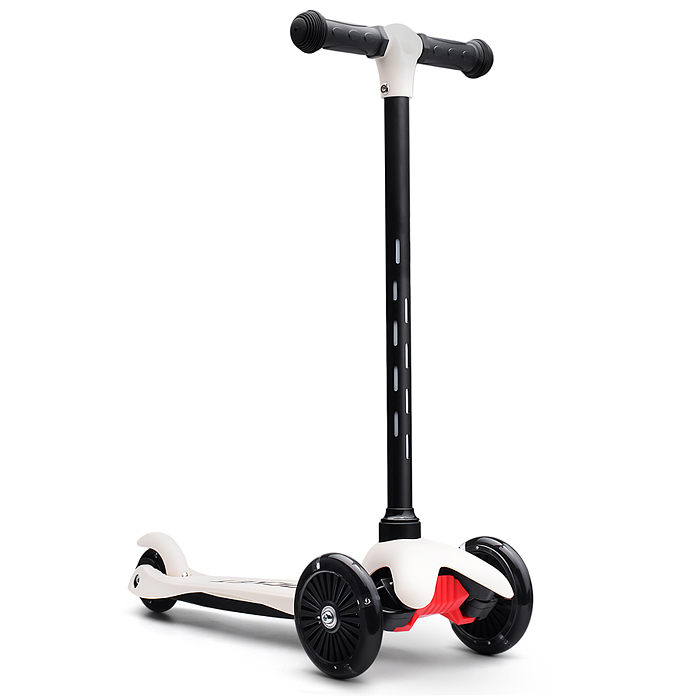 Фото к товару Самокат 3-х колесный ROCKET,колеса PU со светом, светящаяся стойка, ABEC 7, белый Самокат 3-х колесный ROCKET,колеса PU со светом, светящаяся стойка, ABEC 7, белый