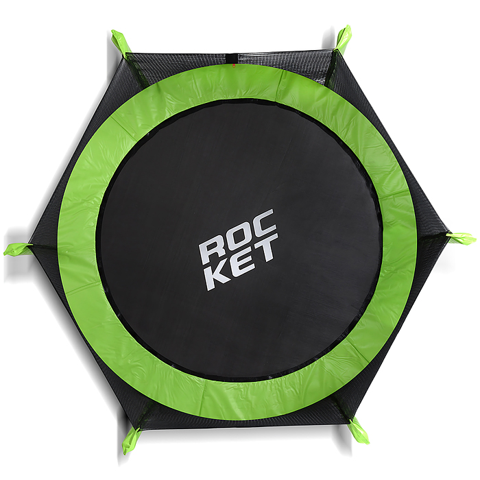 Фото к товару Батут ROCKET, d=183, внешняя сетка высотой 150 см., общая высота 207 см, зеленый Батут ROCKET, d=183, внешняя сетка высотой 150 см., общая высота 207 см, зеленый