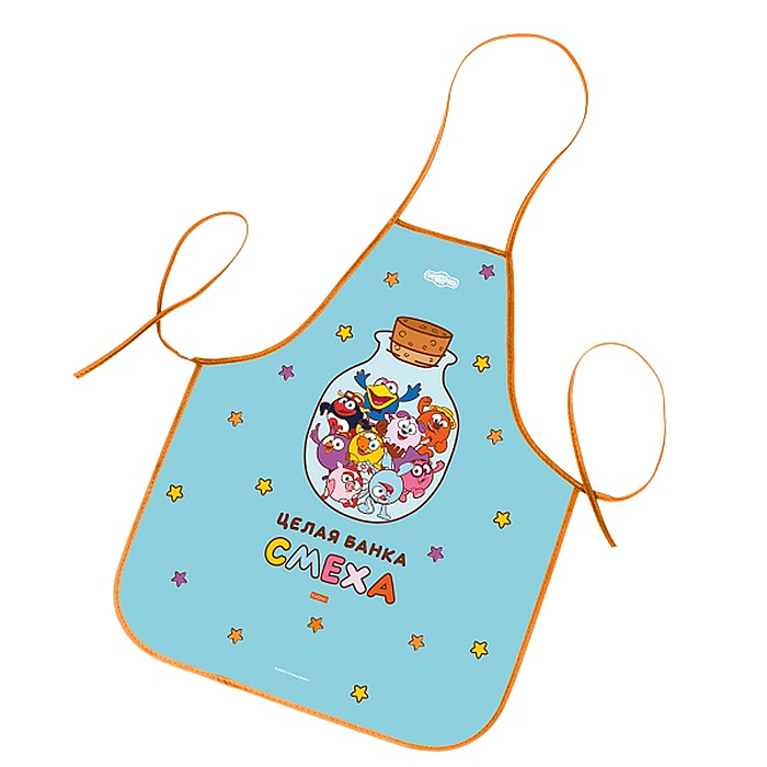 Фартук для труда 53,5х44,5см без нарукавников "Смешарики" в индив.упак.