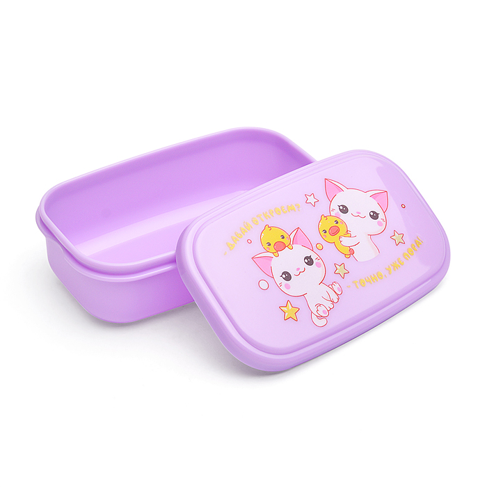 Фото к товару Ланчбокс "Давай откроем" 115x74x40 мм, 165 мл, для школьных завтраков, перекусов Ланчбокс "Давай откроем" 115x74x40 мм, 165 мл, для школьных завтраков, перекусов