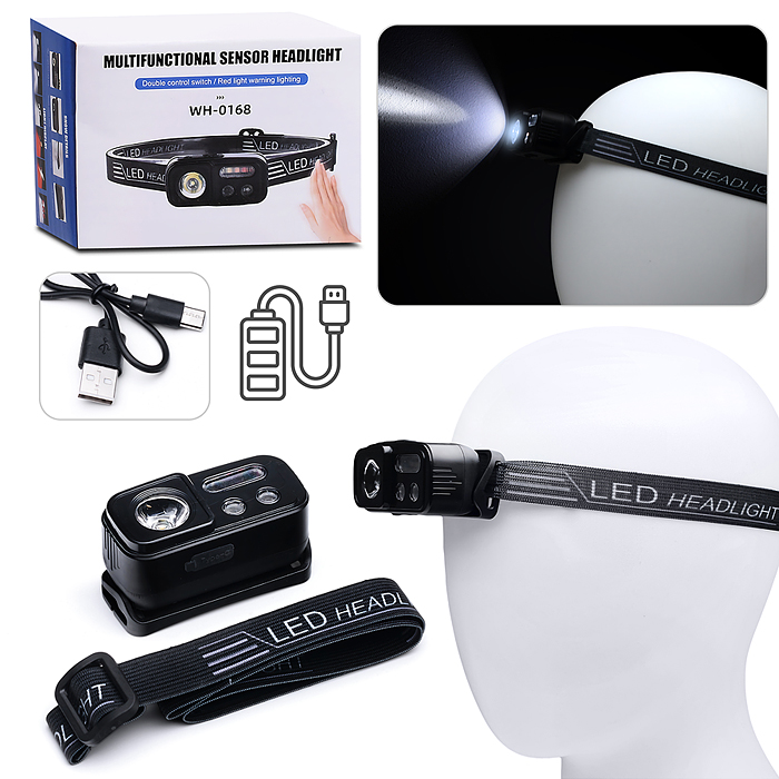 Фонарь налобный 00-6076 аккумуляторный, 400 мАч Фонарь налобный 00-6076 аккумуляторный, 400 мАч