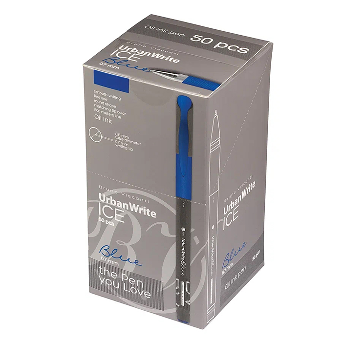Ручка "UrbanWrite.Ice" с чернилами на масляной основе 0.7 мм, синяя