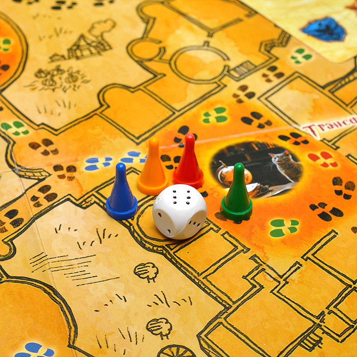 Настольная игра-ходилка "Школа чародейства" квадрат 40 карточек. 250х250х55мм