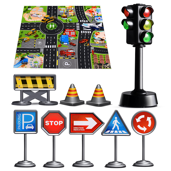 Набор дорожных знаков UT0190 "Мой друг-светофор!" в коробке