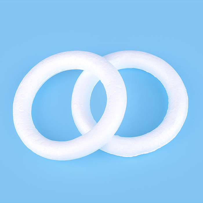 Заготовка для декорирования "Кольца" из пенополистирола, 100x14 мм, 2 шт, в пластиковом пакете