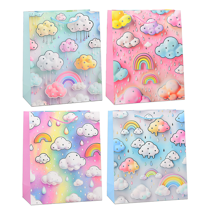 Пакет подарочный 00-6347 "Облака" 26х32х10 см Пакет подарочный 00-6347 "Облака" 26х32х10 см