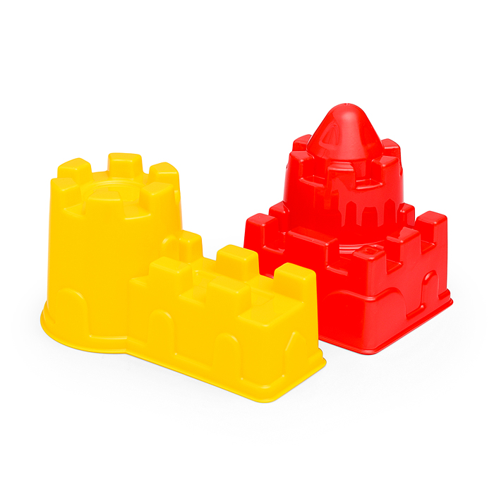 Песочный набор "Три кота и море приключений" №6: Ведро с наклейкой, лопатка №5, грабельки №5, формоч