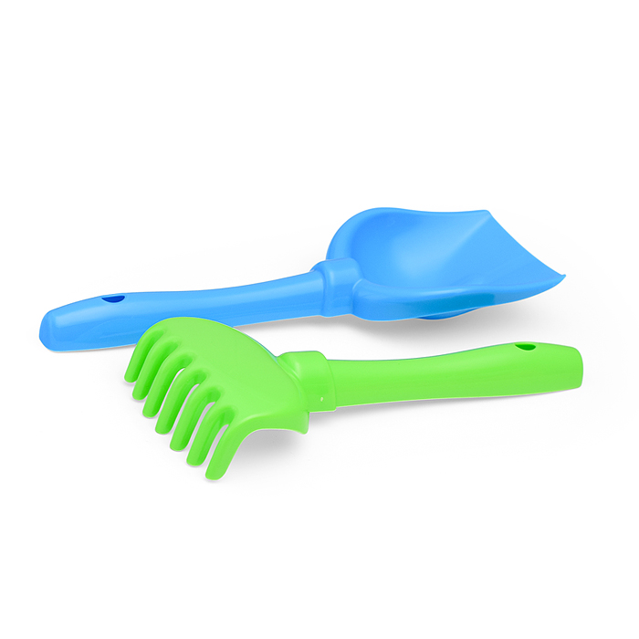 Песочный набор "Три кота и море приключений" №6: Ведро с наклейкой, лопатка №5, грабельки №5, формоч