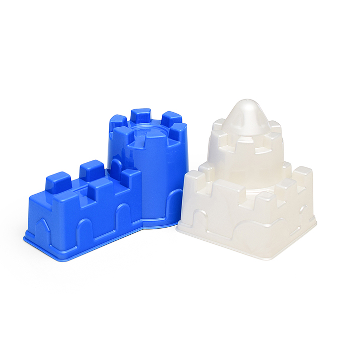 Песочный набор "Три кота и море приключений" №6: Ведро с наклейкой, лопатка №5, грабельки №5, формоч