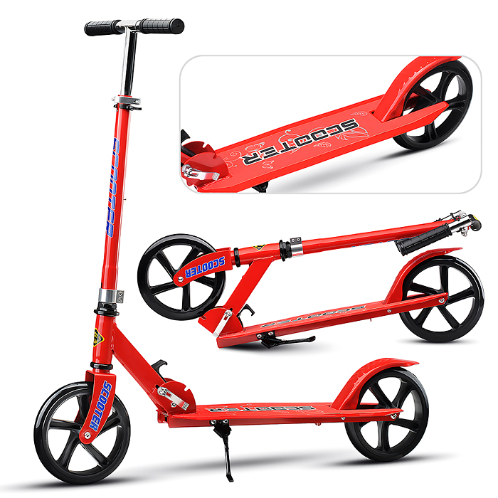 Самокат U038251Y 2-х кол., красный, в коробке Самокат U038251Y 2-х кол., красный, в коробке