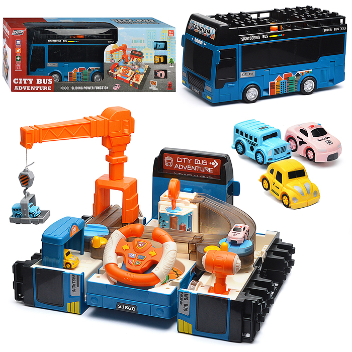 Автобус-Трек SJ680C-1 "Строитель-2" в коробке