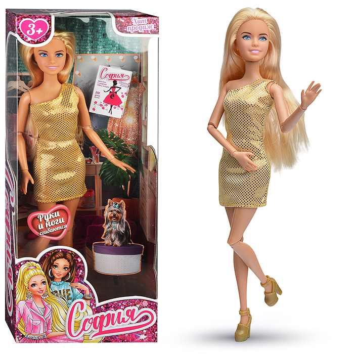 Кукла 29см София (руки и ноги сгиб.) в коробке