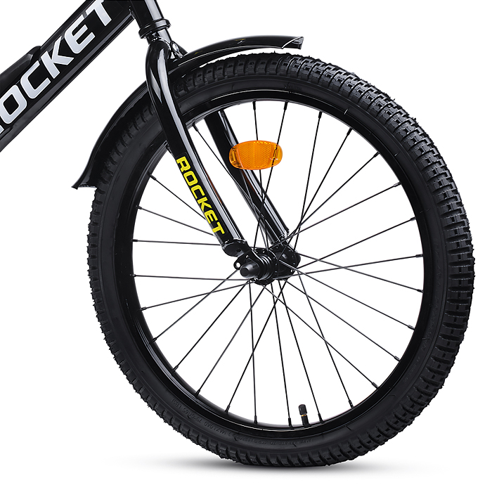 Фото к товару Велосипед 18" Rocket Phoenix, цвет черно/желтый Велосипед 18" Rocket Phoenix, цвет черно/желтый