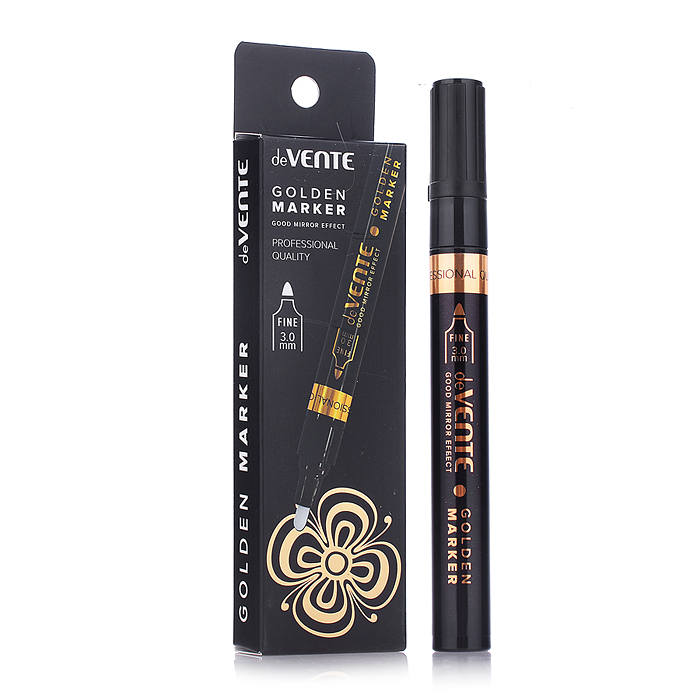 Маркер зеркальный "Repair & Craft. Gold" перманентный, круглый пластиковый корпус, пулевидный