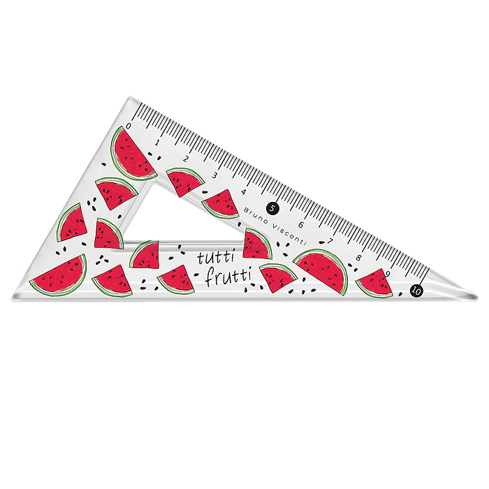 Треугольник пластиковый "HappyGraphix. Fresh & fruity. Арбуз", 30 градусов