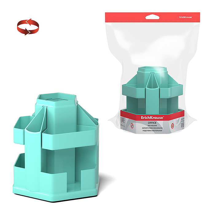 Подставка настольная вращающаяся пластиковая Office, Pastel Mint, мятная
