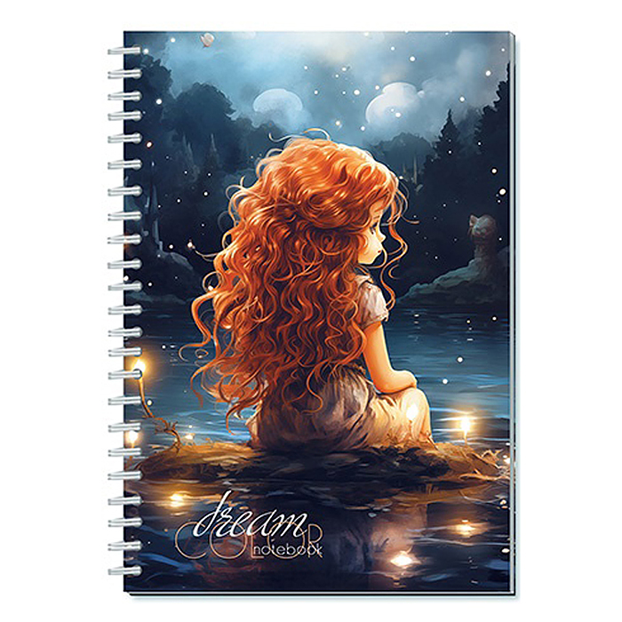 Записная книжка на гребне А5, 7БЦ, 60л. "Златовласка"