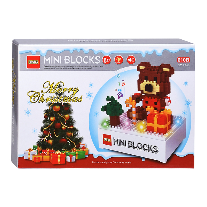 Конструктор 610B "Рождественский мишка" 321(дет.)