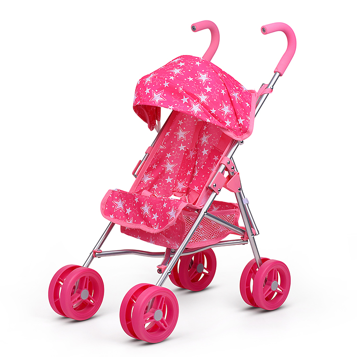 Коляска для кукол 9642A металлическая, прогулочная, складная
