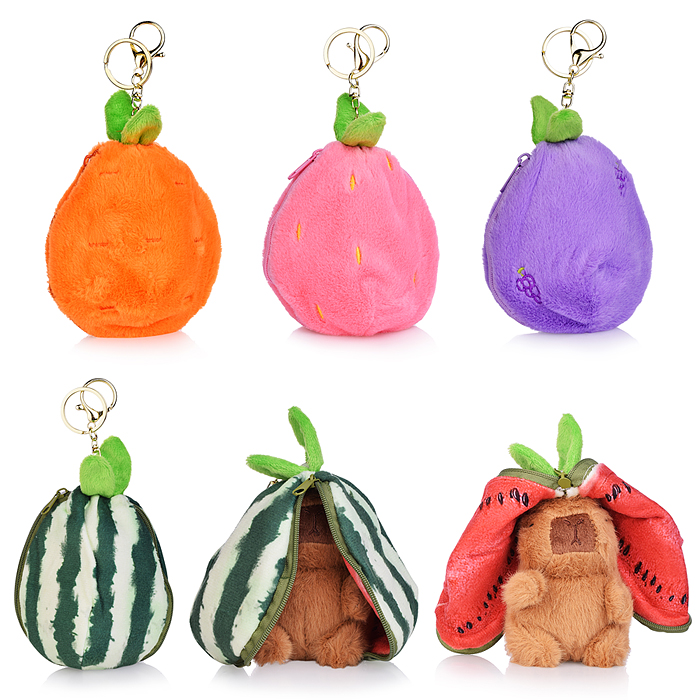 Мягкая игрушка М1498 "Капибара в сумочке" 12 см