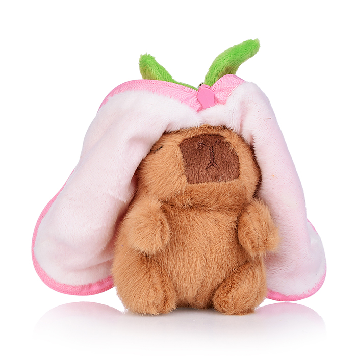 Мягкая игрушка М1498 "Капибара в сумочке" 12 см