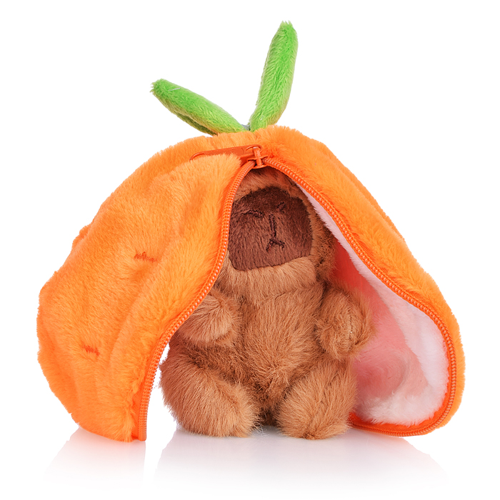 Мягкая игрушка М1498 "Капибара в сумочке" 12 см