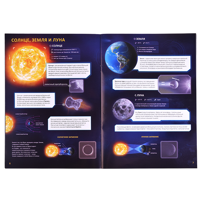 Атлас с наклейками "Космос" 21х29,7см. 16 стр. 