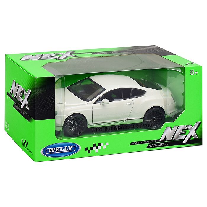Фото к товару Машинка 1:24 Bentley Continental Supersports, белый Машинка 1:24 Bentley Continental Supersports, белый