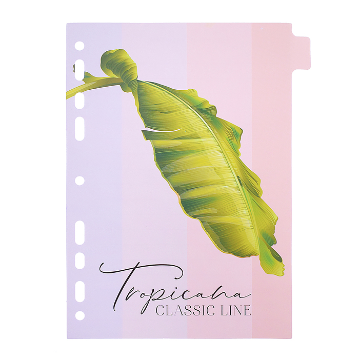 Фото к товару Разделитель листов "Tropicana" A5 (160x210 мм) ламинированный мелованный картон 210 г/м2, с Разделитель листов "Tropicana" A5 (160x210 мм) ламинированный мелованный картон 210 г/м2, с