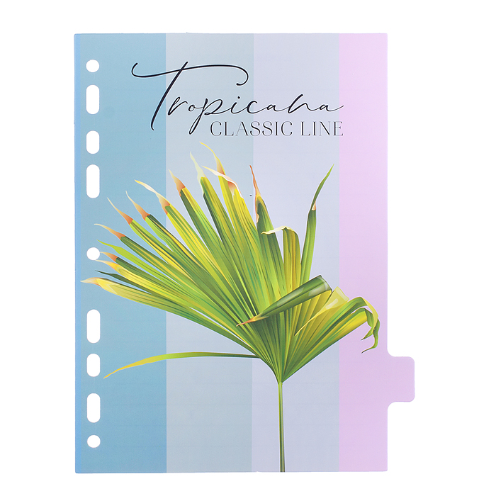 Фото к товару Разделитель листов "Tropicana" A5 (160x210 мм) ламинированный мелованный картон 210 г/м2, с Разделитель листов "Tropicana" A5 (160x210 мм) ламинированный мелованный картон 210 г/м2, с