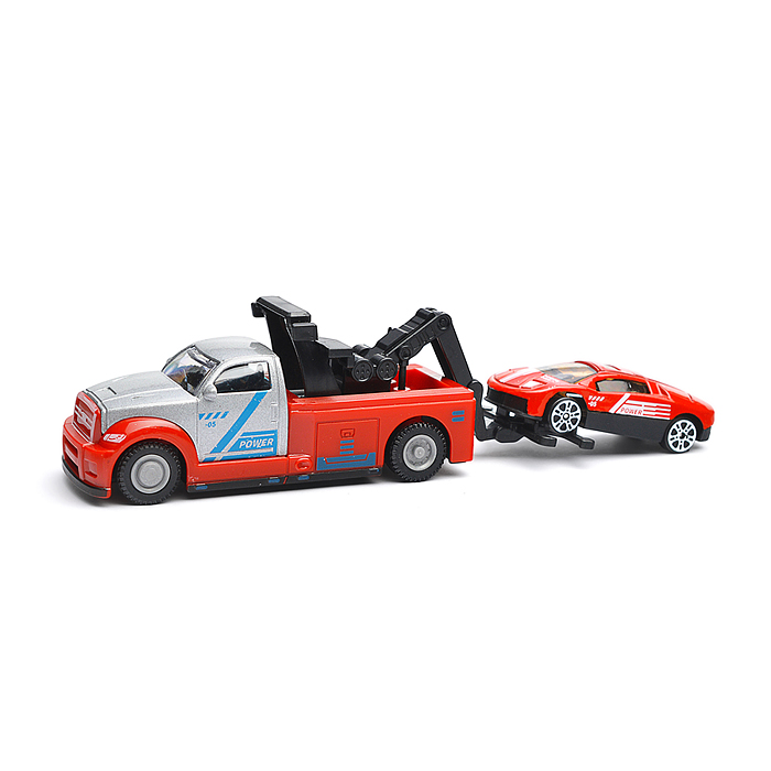 Фото к товару Модель металл Эвакуатор 15см и 7см, своб. ход, подвижный прицеп и пандус Модель металл Эвакуатор 15см и 7см, своб. ход, подвижный прицеп и пандус