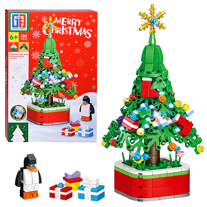 Конструктор 123-840 "Елочка с подарками" 283 (дет.)