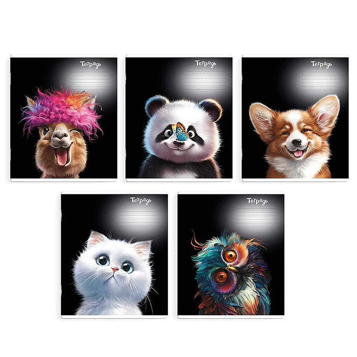 Тетрадь 18 л, линия "Забавные животные" Тетрадь 18 л, линия "Забавные животные"