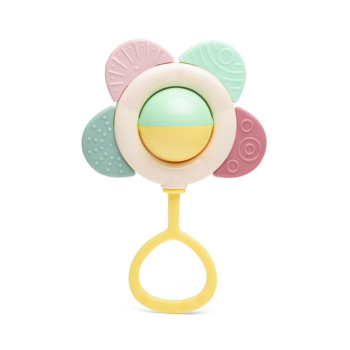 Фото к товару Погремушка-прорезыватель с ручкой "Цветочек" (в пакете) Погремушка-прорезыватель с ручкой "Цветочек" (в пакете)