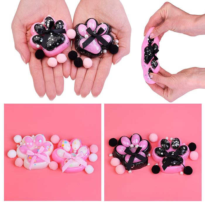 Игрушка-антистресс 00-6528 "Лапка котика с бантиком"